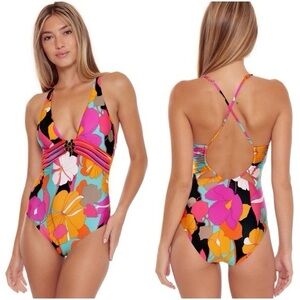 Trina Turk Gemini Plunge Maillot One Piece Swimsuit Size 6
Excellent Condition